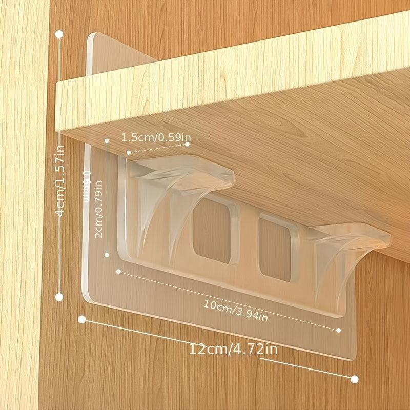 4pcs Self Adhesive Shelf Support Pegs for Closet Cabinet Bookshelf