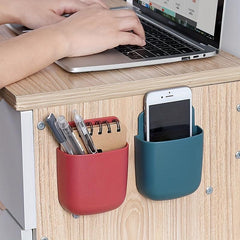 Wall Mounted Storage Box Mobile Phone Charging Pencil Organizer