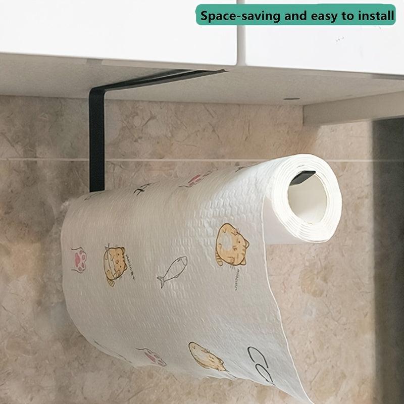 Nail Paper Towel Holder Plastic Wrap Lazy Rag Storage Rack