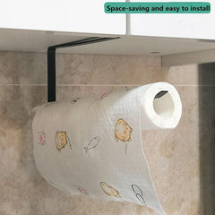 Nail Paper Towel Holder Plastic Wrap Lazy Rag Storage Rack