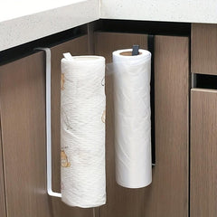 Nail Paper Towel Holder Plastic Wrap Lazy Rag Storage Rack