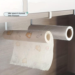 Nail Paper Towel Holder Plastic Wrap Lazy Rag Storage Rack