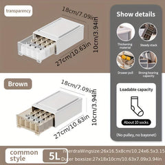 5 Grid Acrylic Belt Storage Box Clear Watches Display Organizer