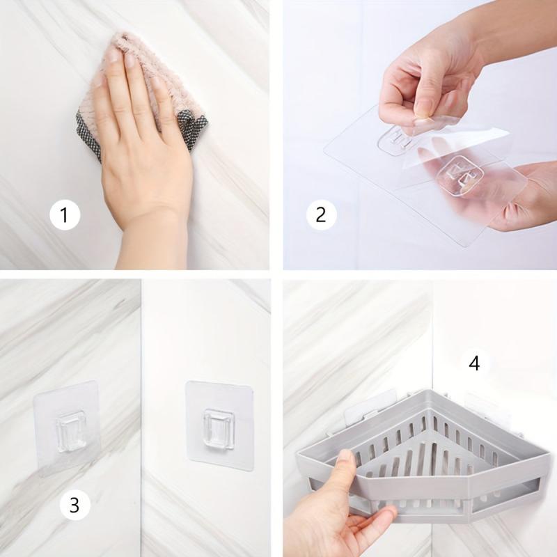 Bathroom Corner Rack: Wall Hanging Triangle Shelf