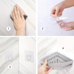 Bathroom Corner Rack: Wall Hanging Triangle Shelf