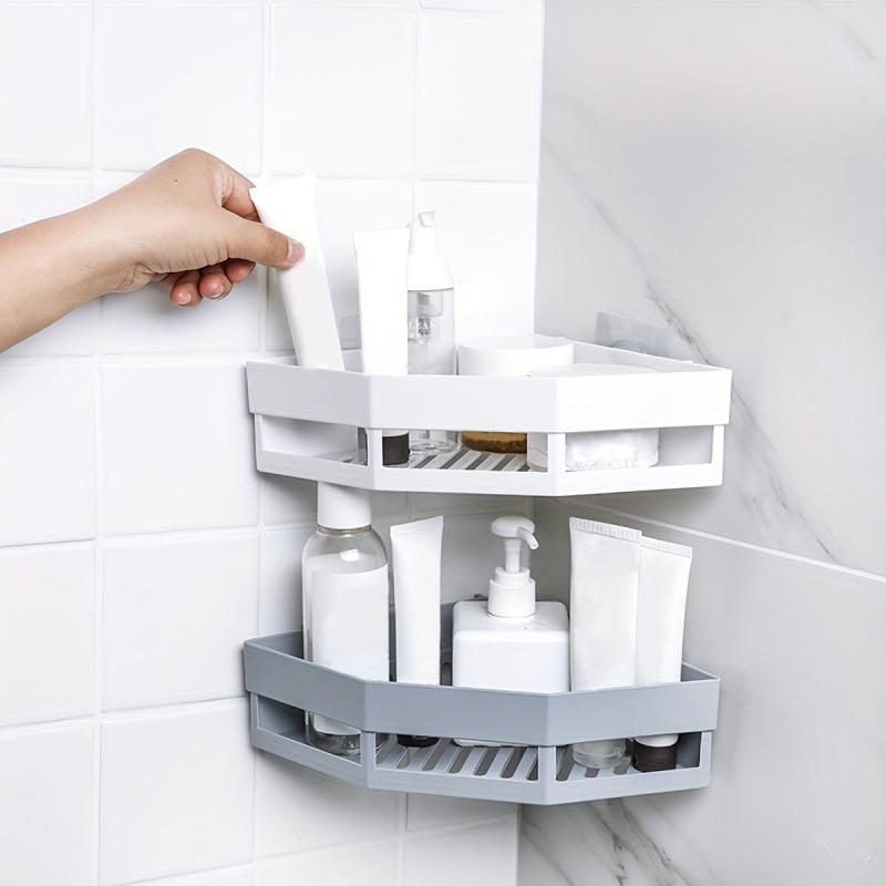 Bathroom Corner Rack: Wall Hanging Triangle Shelf
