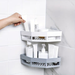 Bathroom Corner Rack: Wall Hanging Triangle Shelf