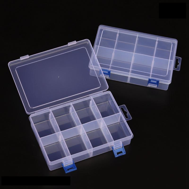 Plastic Jewelry Storage Box with 6 and 8 Grids
