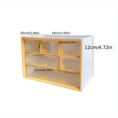 Six Compartments Storage Box Portable Organizer for Dormitory Household