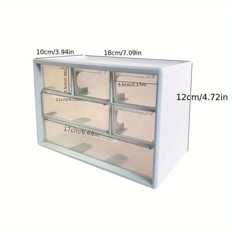 Six Compartments Storage Box Portable Organizer for Dormitory Household