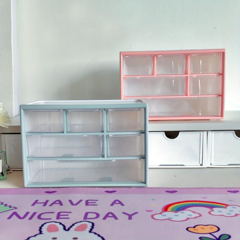 Six Compartments Storage Box Portable Organizer for Dormitory Household