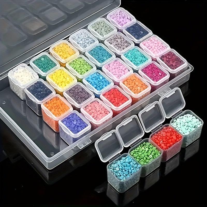 28 Grids Bead Storage Box Jewelry Organizer