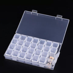 28 Grids Bead Storage Box Jewelry Organizer