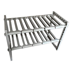 2 Tier Under Sink Organizer with 10 Removable Panels for Bathroom Storage