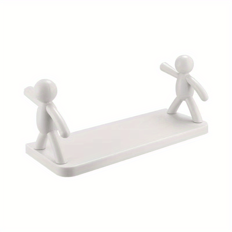 Human-shaped Handrail Hook Bathroom Rack Shelf