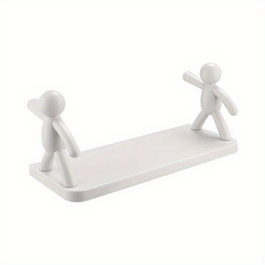 Human-shaped Handrail Hook Bathroom Rack Shelf