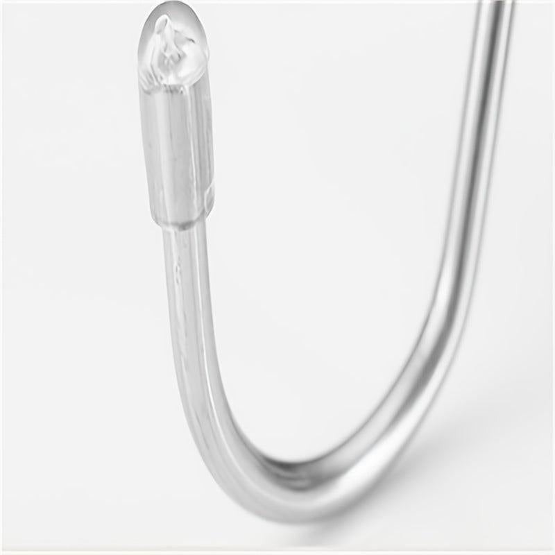 1pc Double Head S Hook Stainless Steel Cabinet Door Hanging Hook
