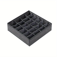 Fabric 24-Cell Drawer Divider for Closet Storage