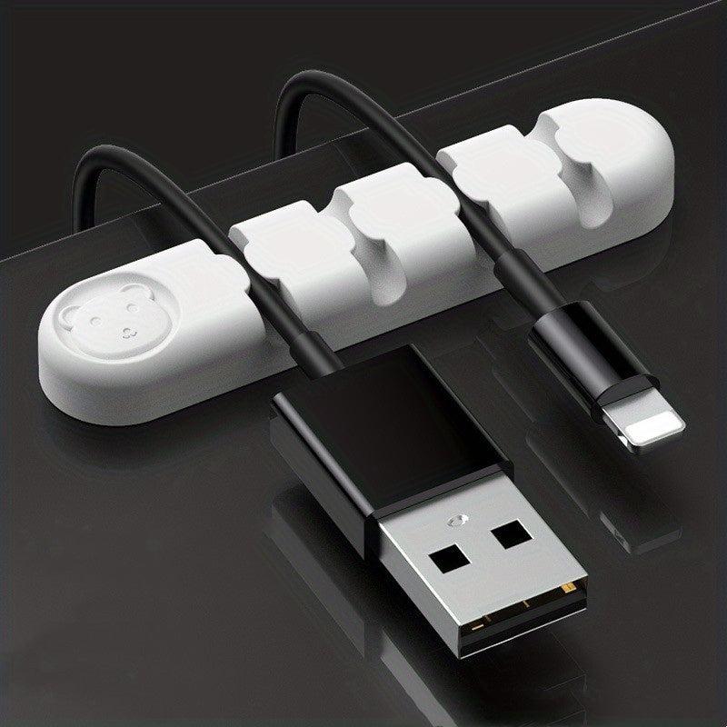 Silicone Desktop Cable Manager for Data, Headphone, Network & Keyboard Cables