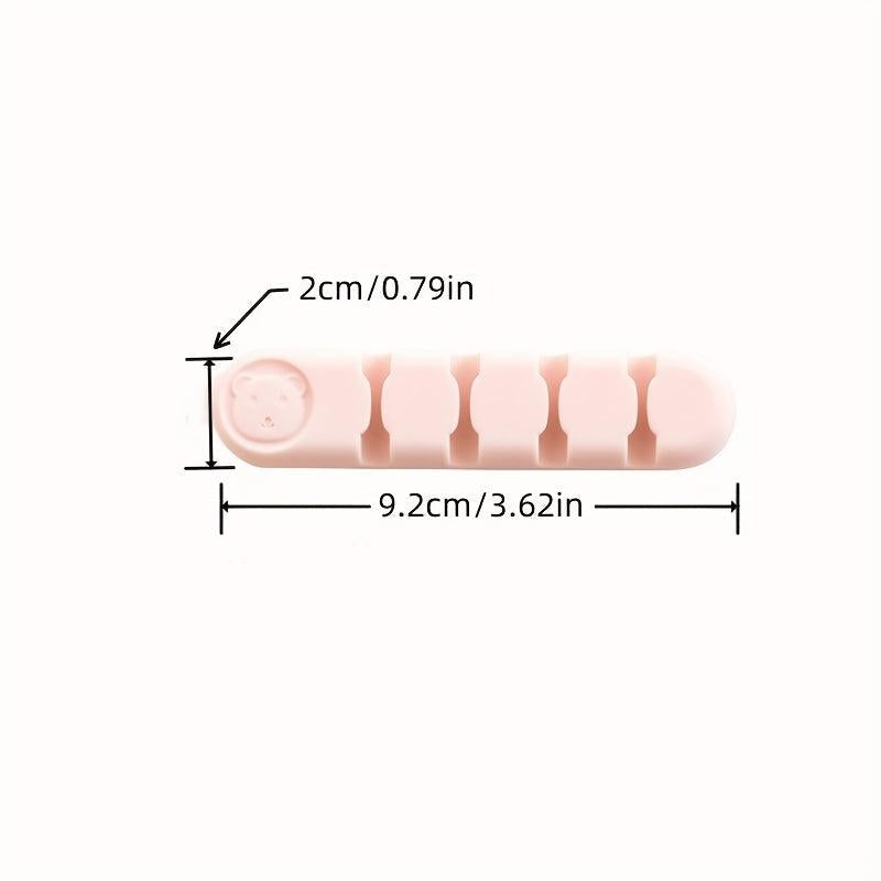 Silicone Desktop Cable Manager for Data, Headphone, Network & Keyboard Cables