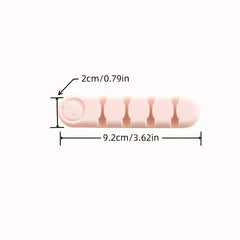 Silicone Desktop Cable Manager for Data, Headphone, Network & Keyboard Cables