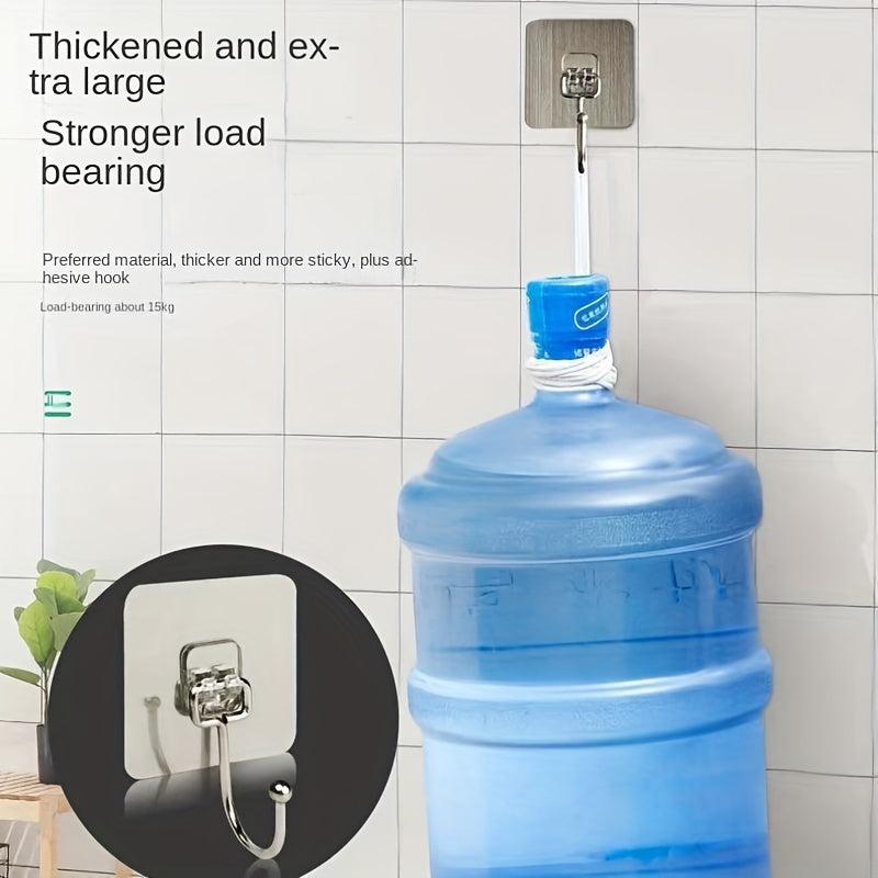 10 Sets Large Hooks Punch Strong Adhesive Hook Bathroom Living Room