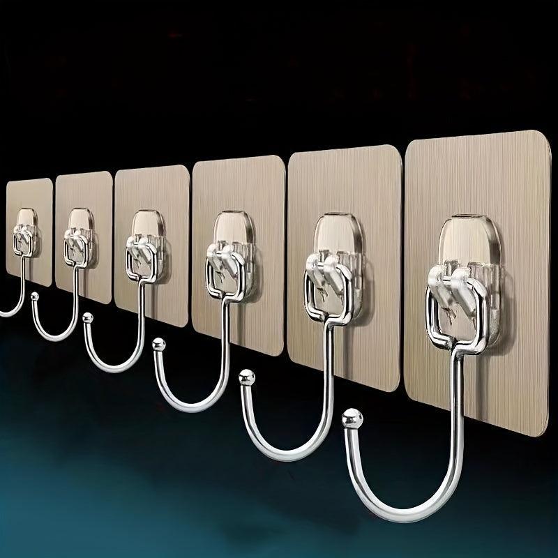 10 Sets Large Hooks Punch Strong Adhesive Hook Bathroom Living Room