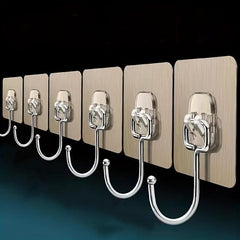 10 Sets Large Hooks Punch Strong Adhesive Hook Bathroom Living Room