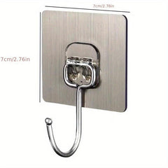 10 Sets Large Hooks Punch Strong Adhesive Hook Bathroom Living Room