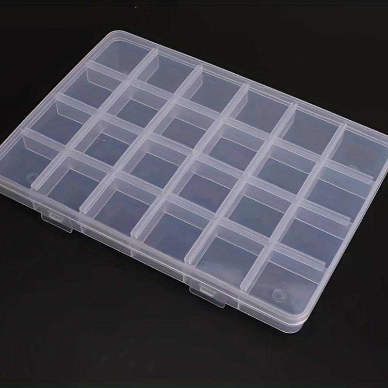 24 Grids Plastic Jewelry Box Compartment Container Case
