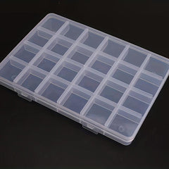 24 Grids Plastic Jewelry Box Compartment Container Case