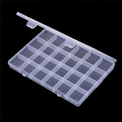 24 Grids Plastic Jewelry Box Compartment Container Case