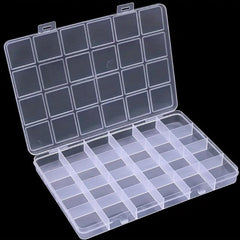 24 Grids Plastic Jewelry Box Compartment Container Case