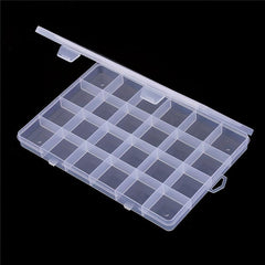 24 Grids Plastic Jewelry Box Compartment Container Case