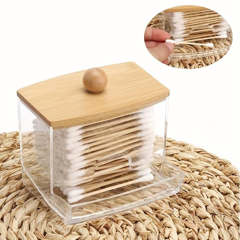 7 Oz Bathroom Organizer Set - Swab Holder Apothecary Jars