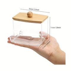 7 Oz Bathroom Organizer Set - Swab Holder Apothecary Jars