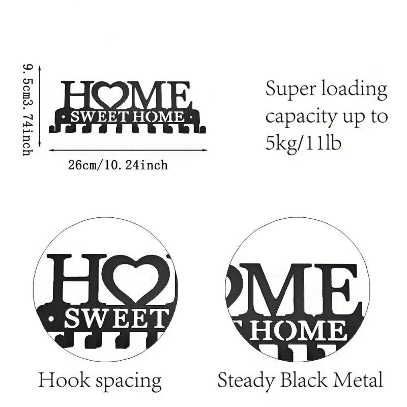 Metal Key Holder Wall Mounted Decorative Key Rack Hooks
