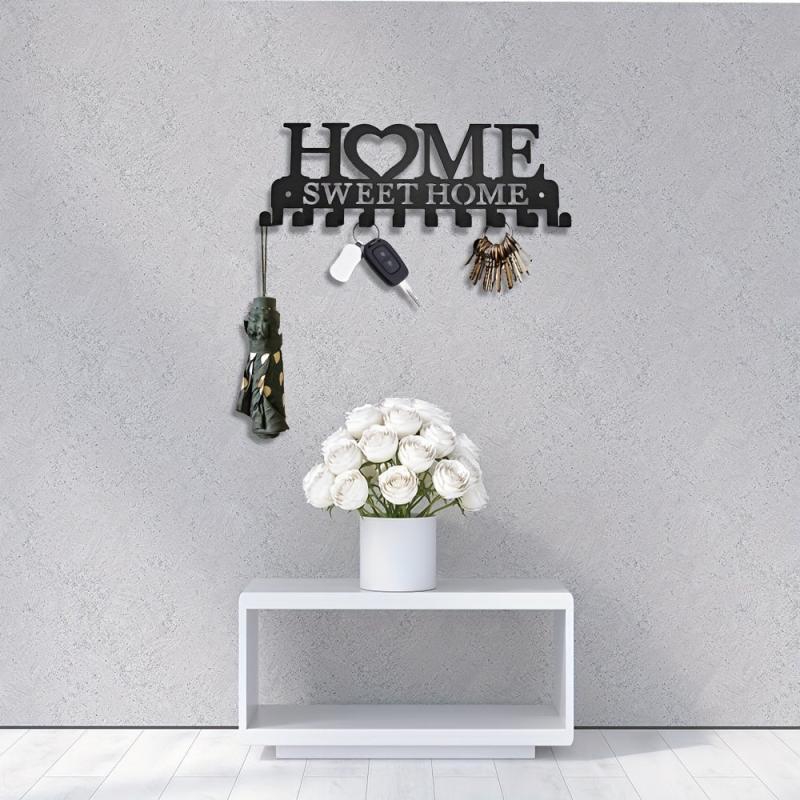 Metal Key Holder Wall Mounted Decorative Key Rack Hooks