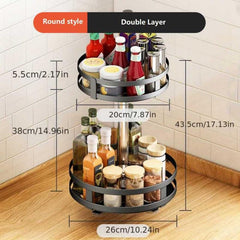 Rotatable Seasoning Rack Countertop Storage Shelf