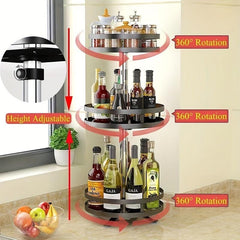 Rotatable Seasoning Rack Countertop Storage Shelf