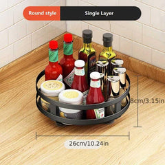Rotatable Seasoning Rack Countertop Storage Shelf