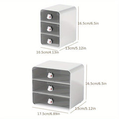 Desktop Storage Box for Stationery Scrapbook Cosmetics Back to School Dorm Use