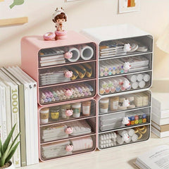 Desktop Storage Box for Stationery Scrapbook Cosmetics Back to School Dorm Use