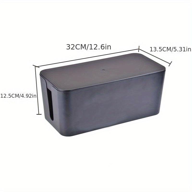 1pc Plastic Data Cable Storage Box Hide Cords & Power Strips