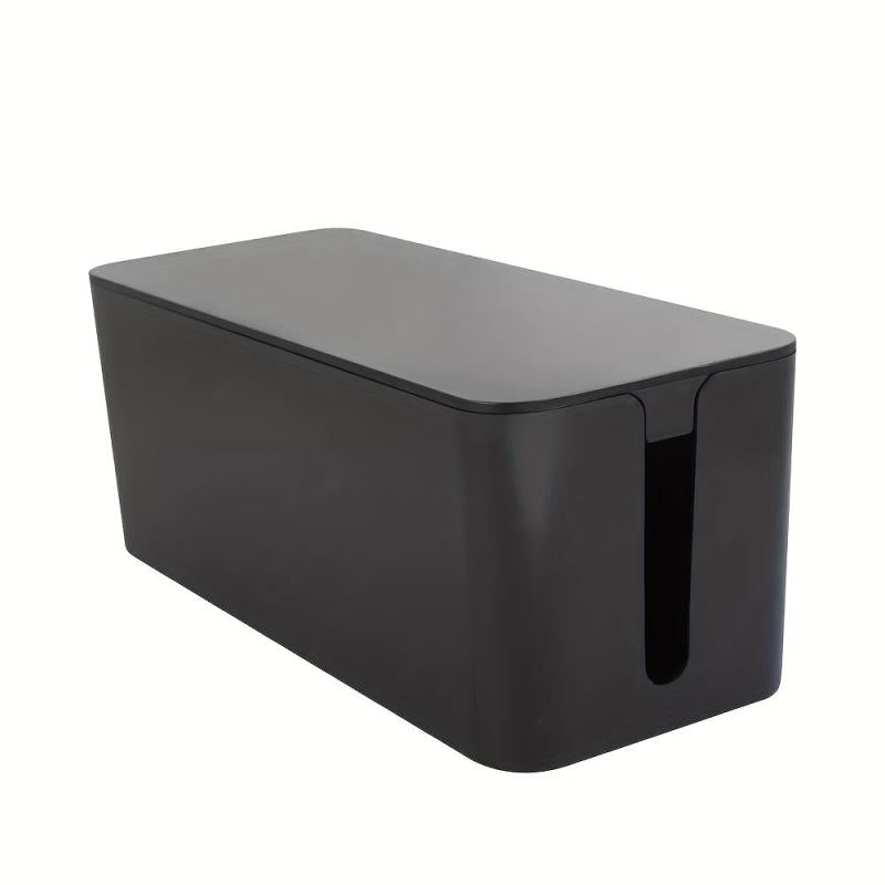 1pc Plastic Data Cable Storage Box Hide Cords & Power Strips