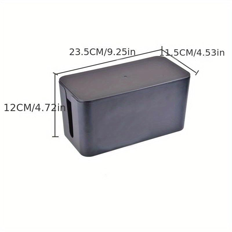 1pc Plastic Data Cable Storage Box Hide Cords & Power Strips