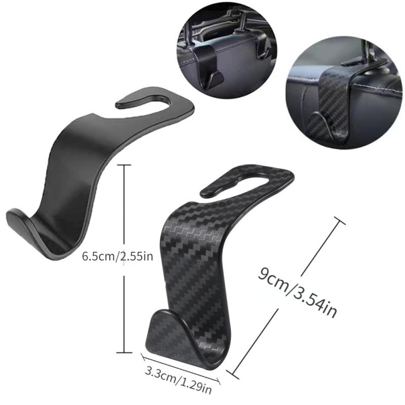 4pcs Car Seat Back Hooks Universal Auto Seat Headrest Hooks Storage Hangers