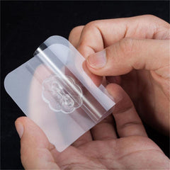 5pcs Transparent Self Adhesive Hook Stainless Steel Hook With Clear Sticker