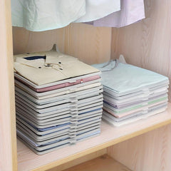 5pcs Plastic T-shirt Storage Folding Dividers- Closet Space Saver Organizer