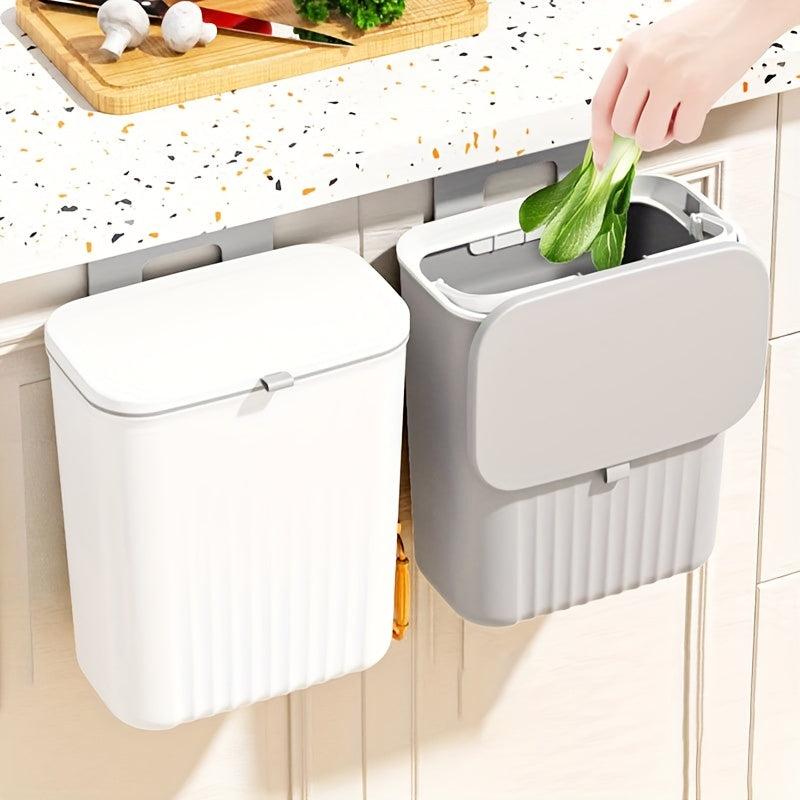 Wall Mounted Hanging Trash Can Large Capacity Plastic Wastebasket